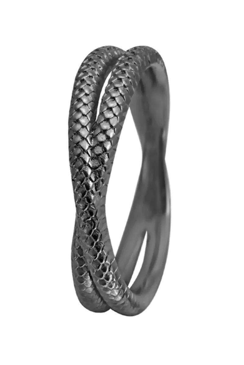 Кольцо Christina 800-1.11.D Twin Snake black ruth.silver